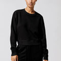 New Arrival Embroidery French Terry Long Sleeve 100% Cotton 280 GSM Pullover Crew Neck Women's Sweatshirts
