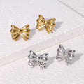 Beimai OEM Stud Earrings Simple Cute Sweet Bow Stainless Steel Waterproof Stud Earrings