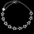 Sterling Silver 3*3mm Semi Mount Bracelet Empty Support Blank Claws Setting S925 Base Holder Without Center Stone Inlay for DIY