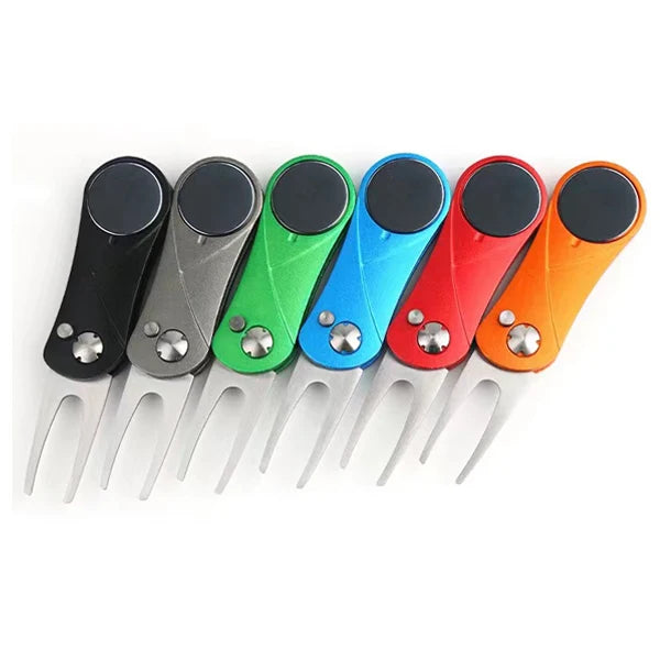 New Arrival Golf Fork Divot Repair Tool with Aluminum Handle Metal Tool Plated Technique Other Golf Products