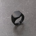Fashion Simple Style Black Square Ring Classic Ring Wedding Engagement Jewelry