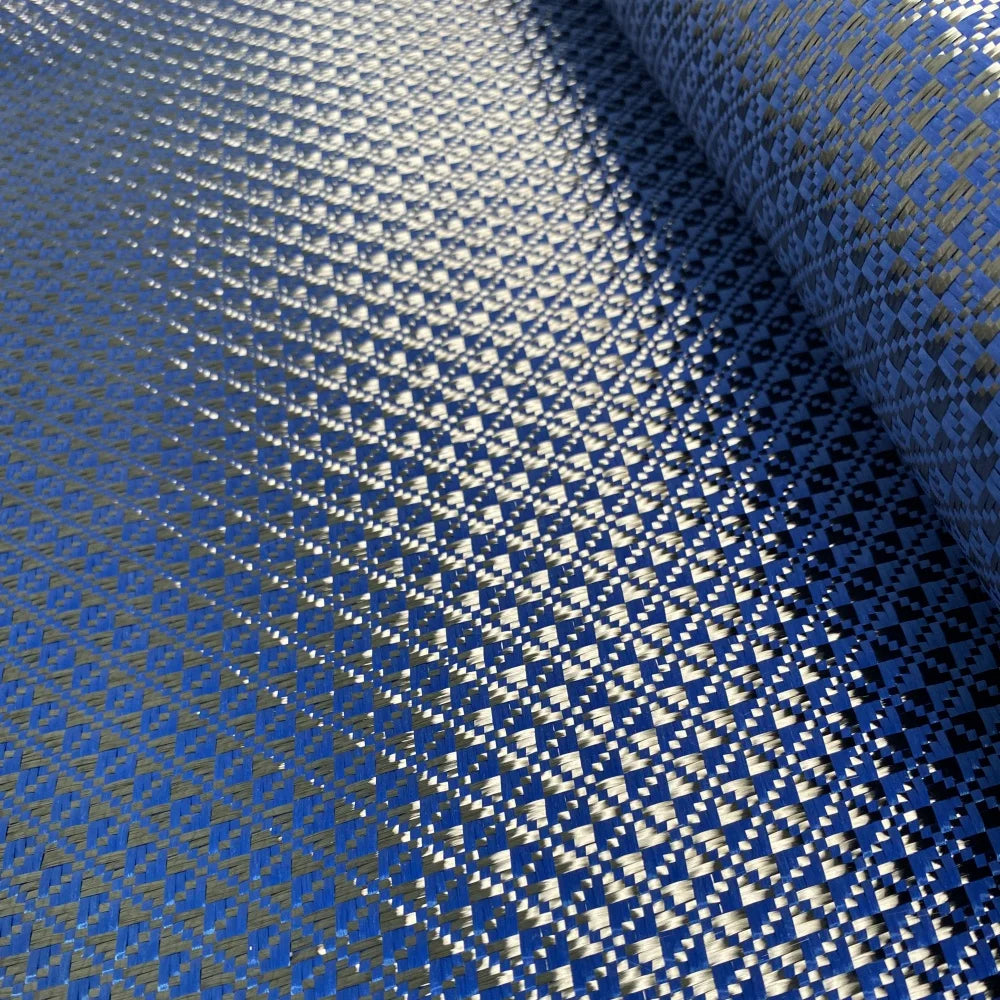 Factory Direct Sales 3K 240g Jacquard Blue Color Fiber Fabric Jacquard