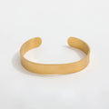 High End Stainless Steel Simple Yogon Brushed Cuff Bracelet for Women Wholesale Jewelry