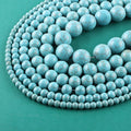 4~18mm Natural Blue Pine Stone Semi-precious Loose Spacer Beads for Charms Jewelry Making DIY Bracelet Necklace Accessories
