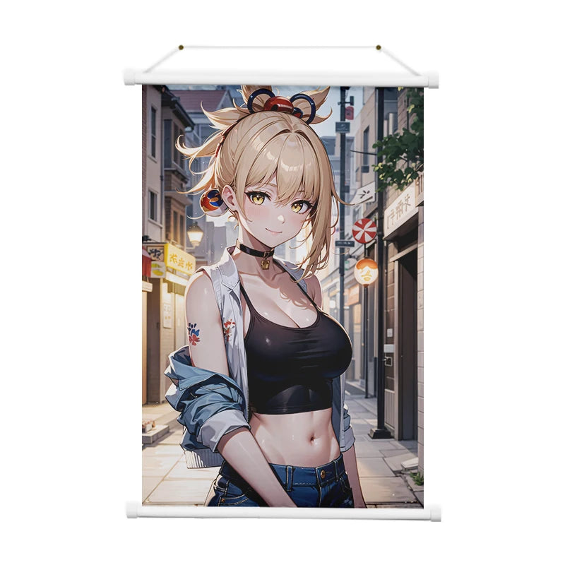 Customized Anime Hanging Banners Genshin Hanging Picture Wall Scroll Poster for Adevrtising Promotional Event Decor