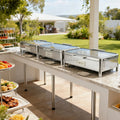 XINGPAI Buffet Equipment Rectangle Buffet Catering Stainless Steel Chaffer Dishes Buffet Food Warmer for Catering