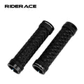 Riderace Bicycle Grips Ergonomic Rubber Soft Anti Slip Shock Absorption Mountain Bike Handlebar Grips Bilateral Lock Ring