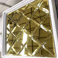 Hot Selling Self Adhesive Glass Colour Mosaic Mirror Tile Sheet for Wall Decor
