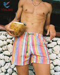 Factory Price Swimming Shorts Striped Print Boardshorts Beach Shorts