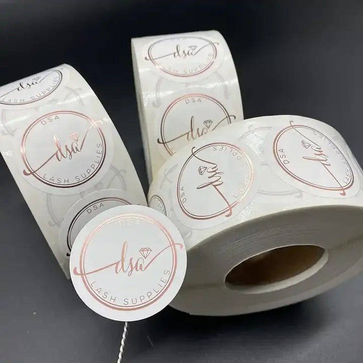 500PCS/Roll 1inch Adhesive Round Label Sticker Words Thank You Sticker for Kids Gift Bag Box Packaging Decoration