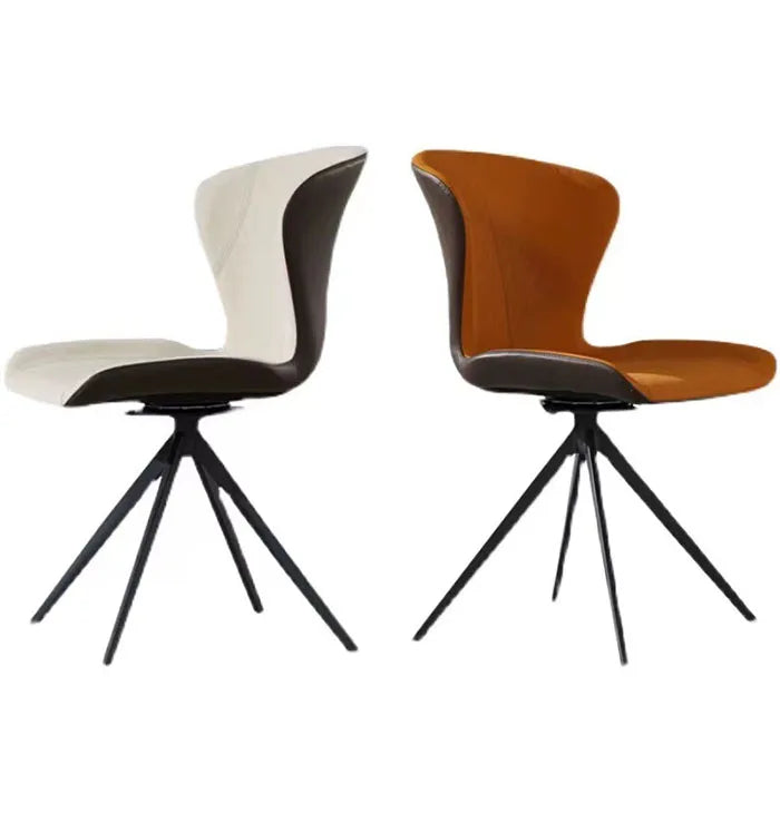 2 Pieces a Carton Modern Design Leather Iron Dining Chairs for Living Room Bar Kitchen