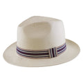 Wholesale Hot Selling Summer 5 Bu Paper Straw Fedora Hat Panama Sun Hat with Striped Ribbon