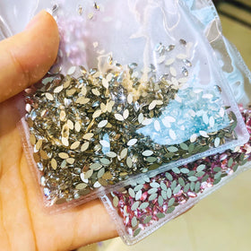 Wholesale Horse Eye Shape Color Stone 1440pcs /bag Crystal Gemstone Beads Flat Back Shape Crystal Glass Rhinestone