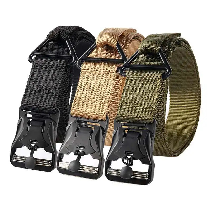 Custom Camouflage Alloy/Polyester Fabric Belts New Model Multi-Function Tactical Training Lightweight Woven Elastic Nylon Cotton