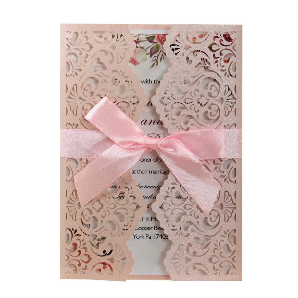 Pink  Laser Girl's Coming-of-Age Ceremony Invitation and Birthday Invitation Cards Save the Date
