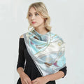 2021 New Fashion Silk Square Scarf for Women 90*90cm Neck Hair Hijab Warp Soft Neckerchief Hijab Headscarf Female Foulard Shawls