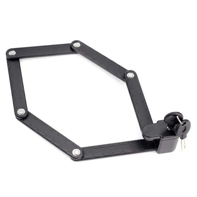 Compact Lightweight High Security Anti-Theft Foldable Steel Bike/Bicycle Lock with 2 Keys for Electric Scooter/Motorcycle