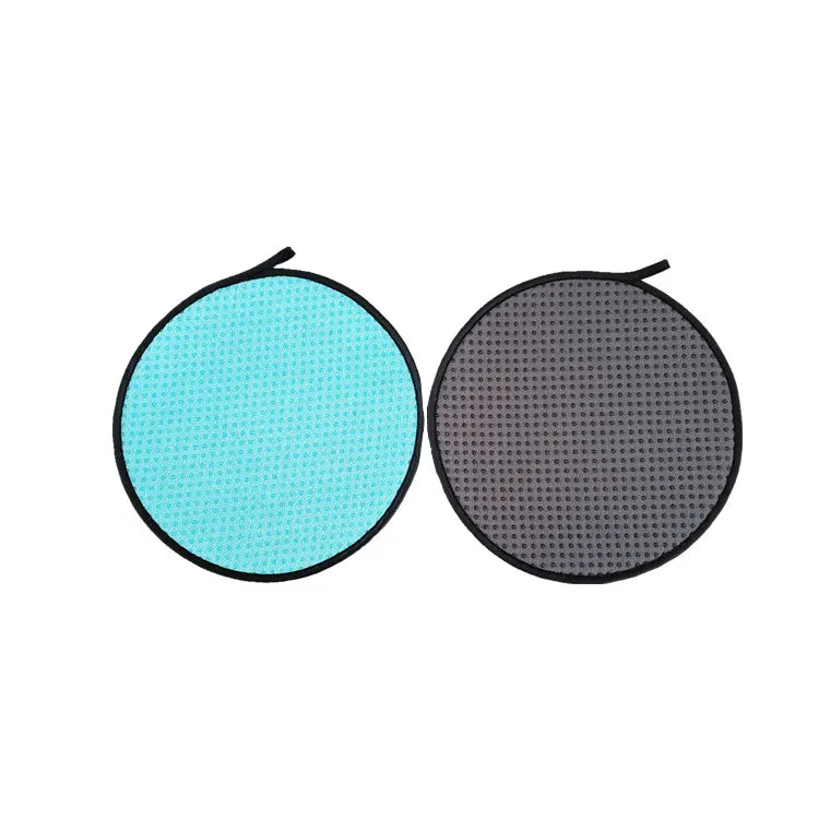 Round and Heart Shape Bowling Ball Towel Woven Microfiber Shammy Pad Towel