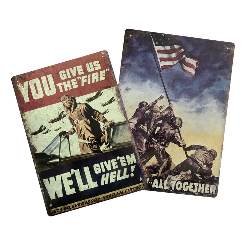 Custom Design Bar Decor Retro Vintage Metal Tin Signs Aluminum Tin Sign Wall Signs