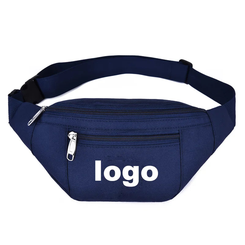 Smell Proof Waterproof Canvas Zipper Hiking Fanny Packs Unisex Crossbody Bag Men's Belt Bag Waist Bag Print Wholesale Sports