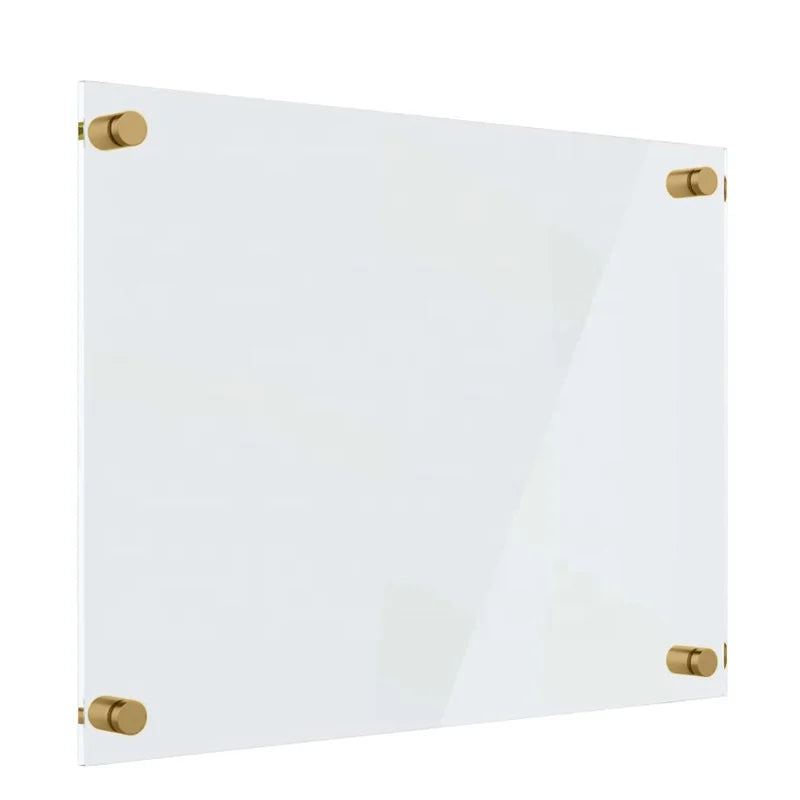 Wall Mounted Blank Note Board Acrylic Dry Erase Writing Board With Standoffs
