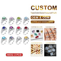 Handmade Vintage 12 Zodiac Birthstones Jewelry Women Flower Purple Stones Crystal Amethyst Nickel-Free Silver Rings 925