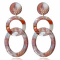 Geometric Acrylics Statement Pendant Resin Earrings Colorful Big Oversize Bohemia Dangle Earring for Women Girls