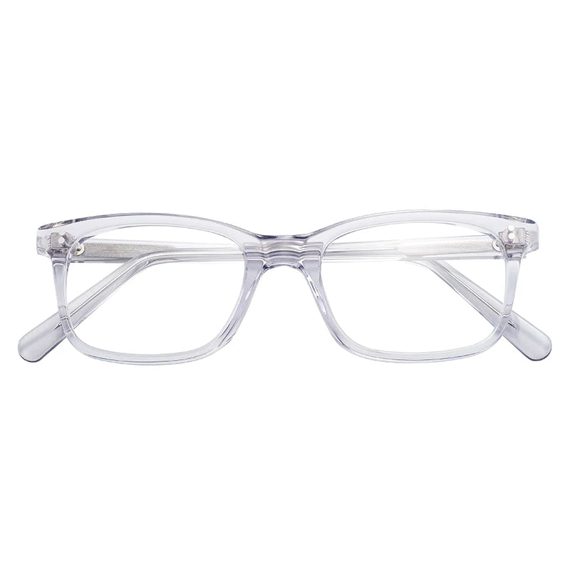 Wholesale Luxury Men's Optical Glasses Clear Acetate Eyeglass Frames with square Style Diamond Face Shape Match