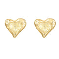 Fashion Minimalist Jewelry 925 Sterling Silver Stud Earrings Heart Irregular Gold Plated Stud Earrings for Women Valentine's Day