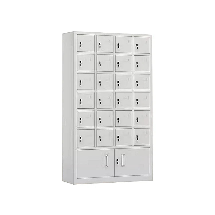 24 Doors Storage Locker for Phones Metal Mobile Phone Storage Locker Acrylic Door Phone Storage Locker