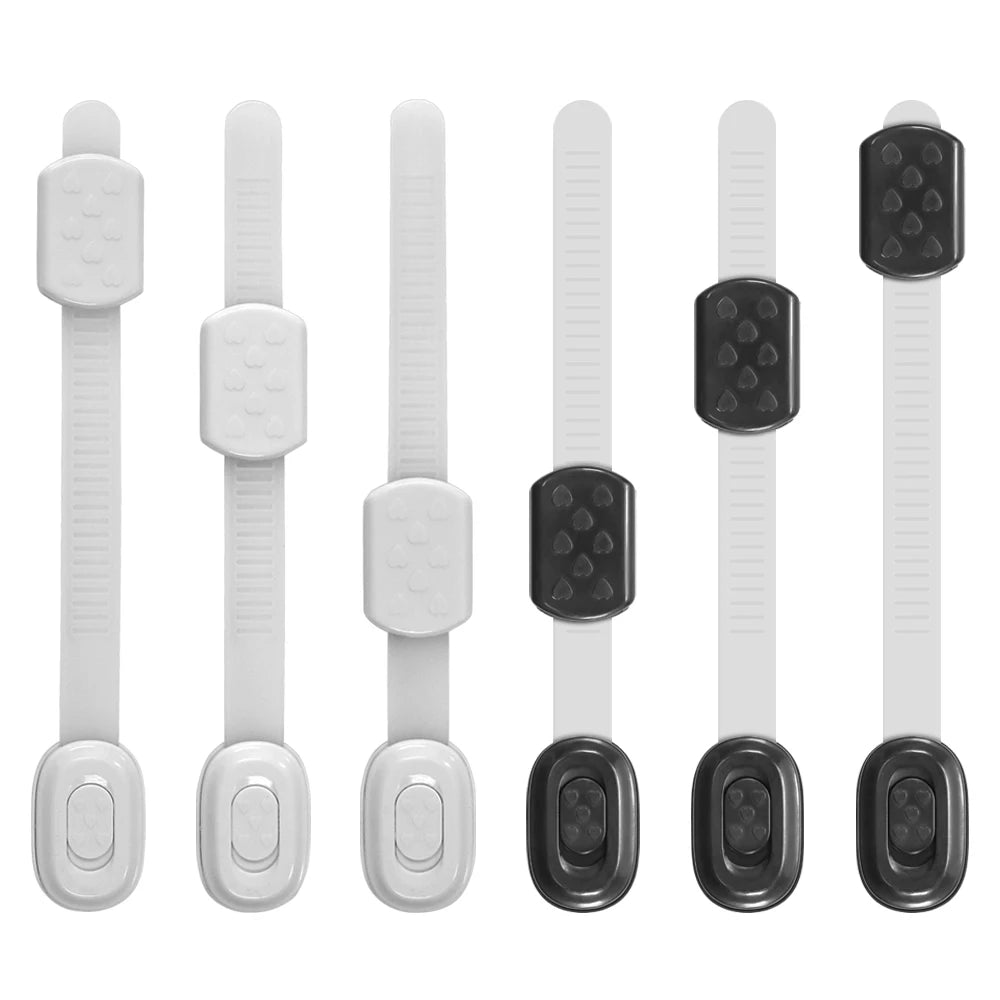 Baby Safety Drawer Lock Proofing Children Plastic Cabinet Sliding Locks Latches for Refrigerator and Drawer Doors