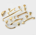 Hot Sale 24k Polished Brass Kitchen Cabinet Handles Gold Furniture Wardrobe Drawer Pull Knob