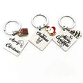 Stainless Steel Christmas Themed Keychains-Customizable for Gifts & Party Favors