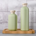 Cosmetic Packaging Eco Friendly 200ml 260ml 300ml 400ml 500ml Empty HDPE Bottle Green Color Frosted