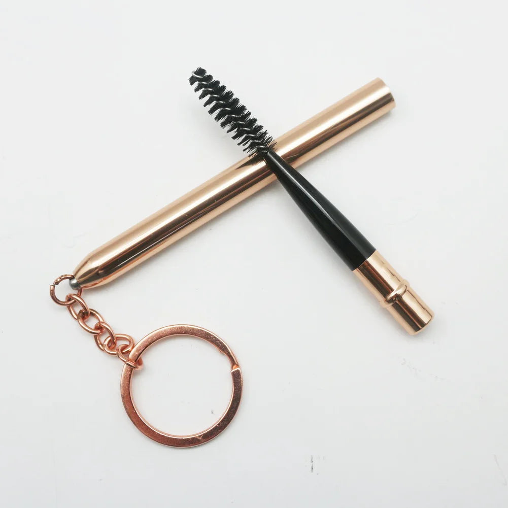 JDK New Retractable Eyelash Makeup Brushes Rose Gold Eyelash Spoolie Eyebrow Makeup Private Label Reusable Mascara Brush