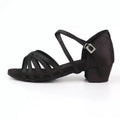 Classic Strap Black Salsa Latin Dance Shoes Flexible Ballroom Dancing Shoes with 3.5cm Heel for Girls