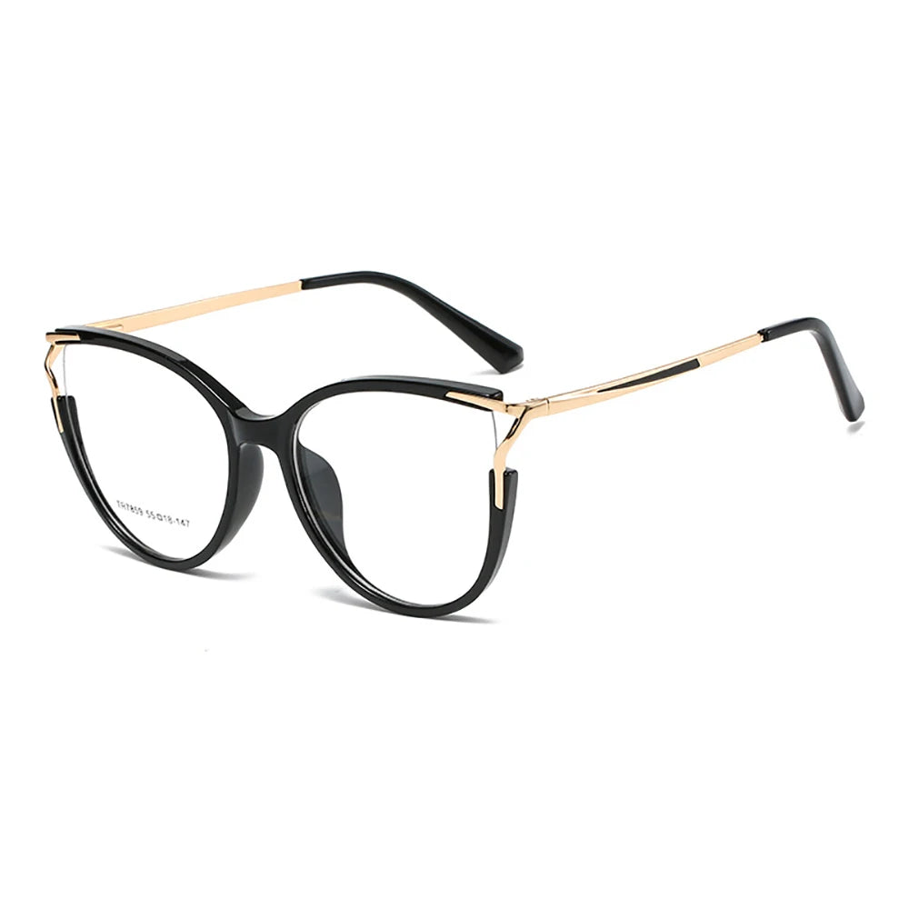 Wholesale 2023 Cat Eye Optical Frames Promotional Factory Price Cheap TR90 Material Eyeglasses for Men and Women