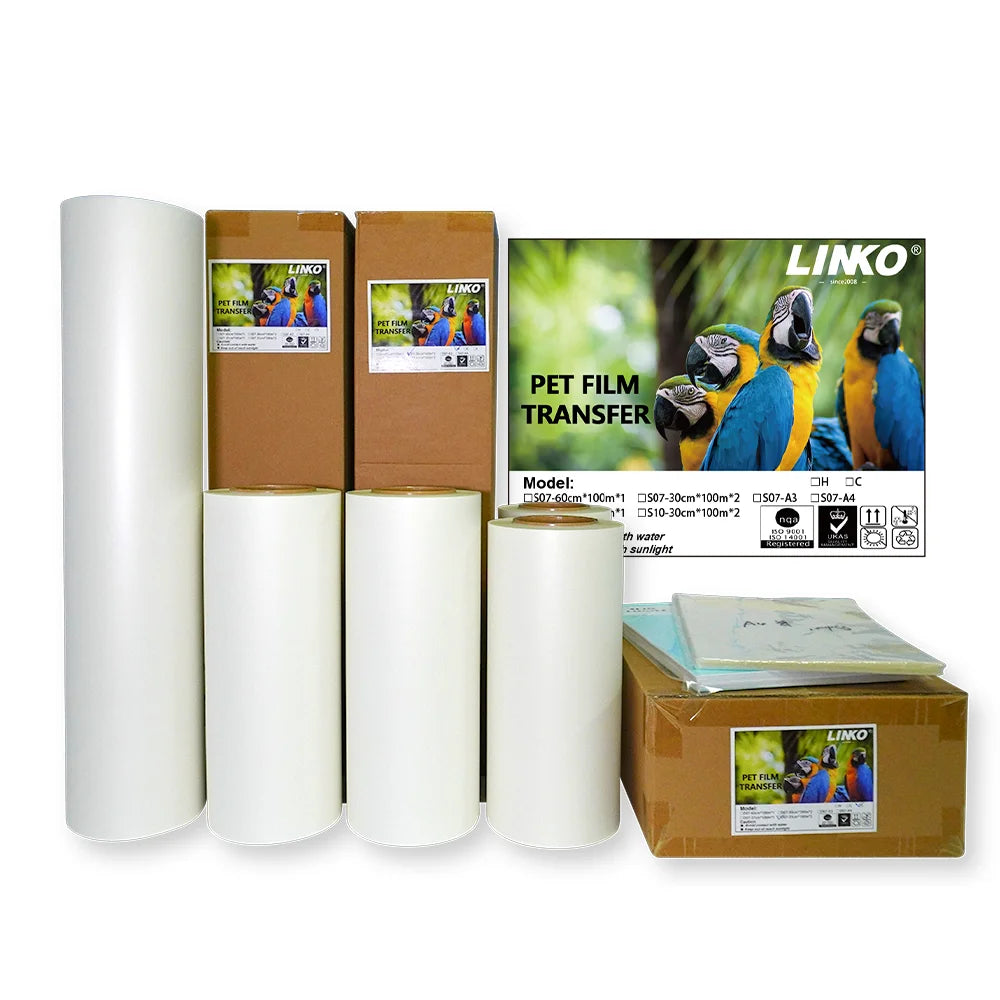 Factory Direct Sell Best Price PET Film A4 Size A3 Size Roll Size for L1800 DTF Printer and Hot Melt Powder