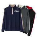 OEM Design logo Custom Zipper Hoodie Blank Half Zip Sweatshirt Work Wear 1/4 Zip Sweatshirt Outdoor Pullover With Fleece for Men