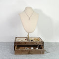 High-end Pine Wood Necklace Easel Display Jewelry Display Stand European Necklace Display with Drawer