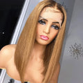 Bob Wig Ombre Honey Blonde Colour Straight Pre Plucked Human Hair Lace Front Wigs for Black Women