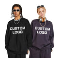 440GSM High Quality Streetwear OEM French Terry Pullover Plain Blank Customized Logo Supported Cotton Crew Neck Sweatshirt