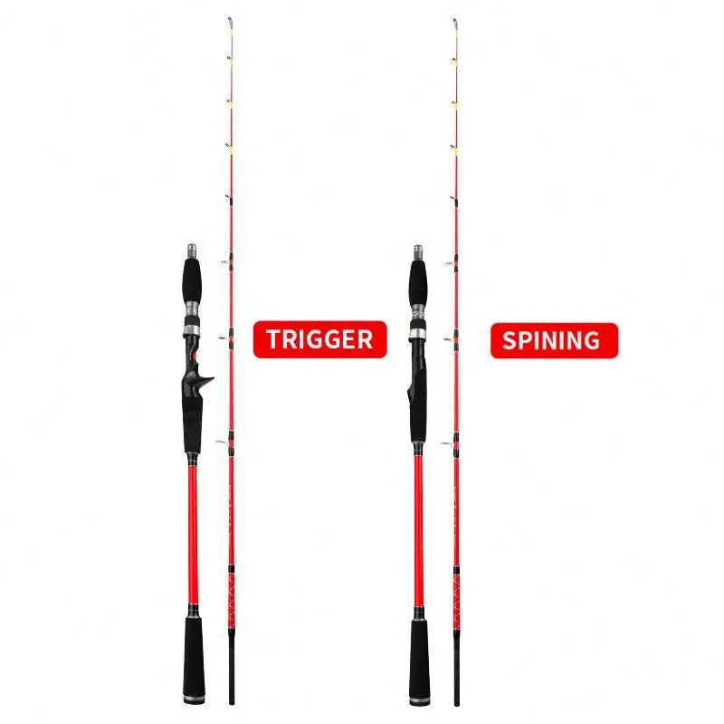 Casting Slow Pitch Jigging Rod Pesca Solid Fiber Fish Rod 1.9M Carbon Jigging Fishing Rod
