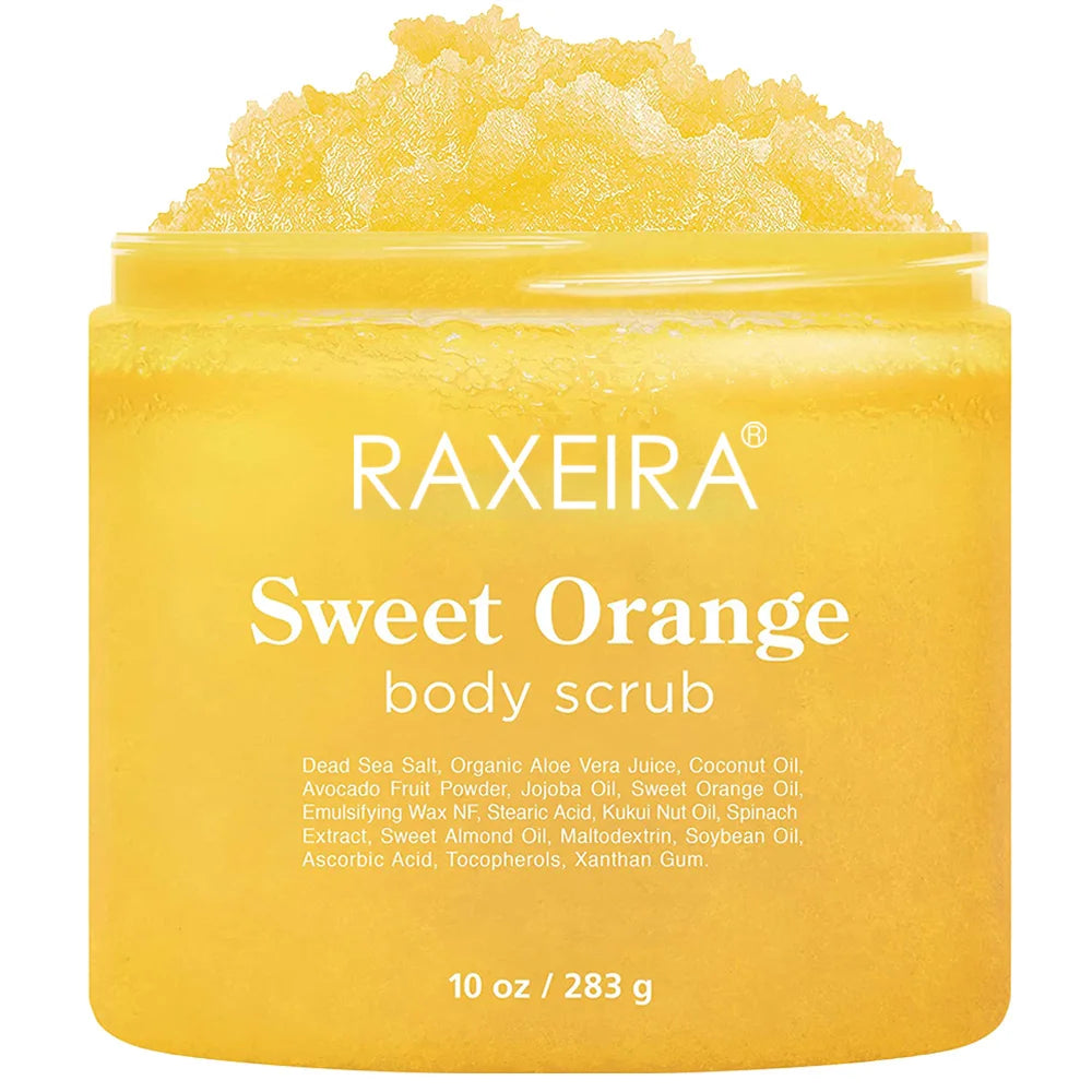 Wholesale Private Label Nature  Sweet Orange Exfoliating Salt  Body Scrub for All Skin Care