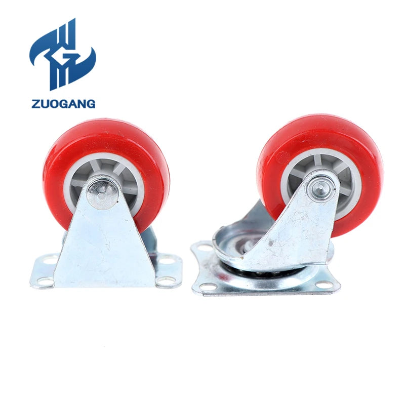 Zuogang Wholesale Modern Iron Stainless Steel Furniture Caster Fixed Spring Loaded Wheel Threaded Stem for Kitchen Office Use