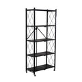 Floor Multi-layer Kitchen Shelves Household Movable with Wheels Storage Rack Folding Installation-free Shelf Storage Racks