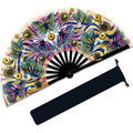Handmade Custom Logo Durable 11 Inch Bamboo Ribs Plastic Hand Fan Easy to Carry and Collect with Love Style
