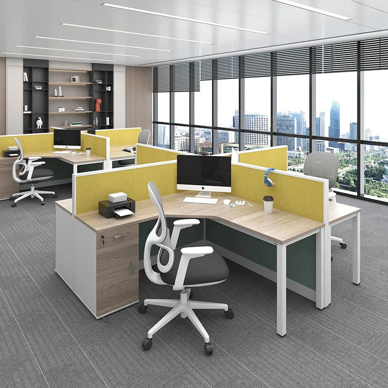 Modern Office Modular Workstation Desk 120 Degree Cubicle for 2 4 6 Persons PC Workstation Office Furniture