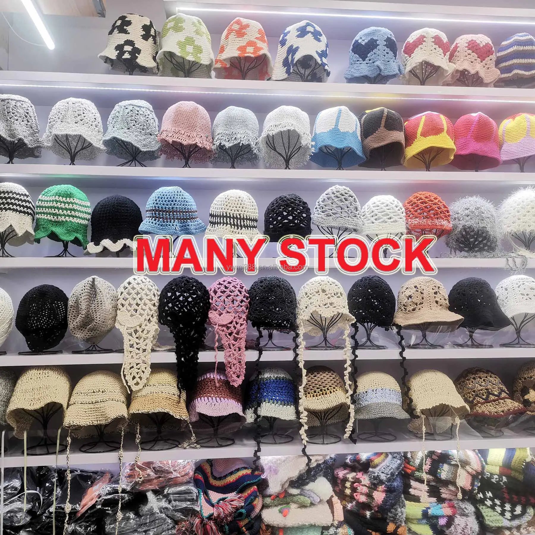 New Arrival Adult Handmade Crochet Bucket Hat Fashion Summer Beach Travel Wholesale Knitted Hat for Fishing Casual Party
