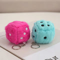 Promotional Simulation Dice Plush Keychains Toys Mini Stuffed Doll Game Bag Pendant Gift Car Decor Good Luck Dice Plush Keychain